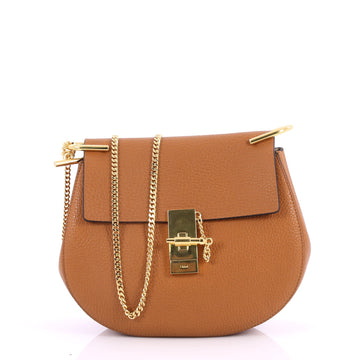 Chloe Drew Crossbody Bag Leather Small Brown 2851001