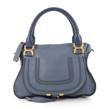 Chloe Marcie Satchel Leather Medium Blue 2851701