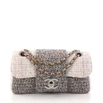 Chanel Fantasy Flap Bag Tweed Medium Gray 2852501