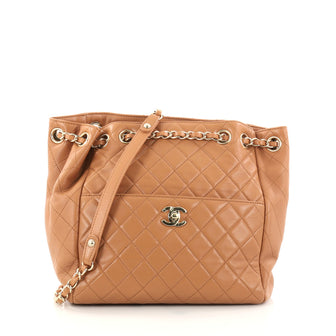 Chanel Drawstring CC Lock Bucket Bag Quilted Lambskin 2853401