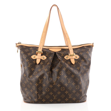 Louis Vuitton Palermo Handbag Monogram Canvas GM Brown 2854001