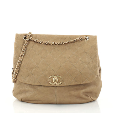 Chanel Trianon Messenger Bag Quilted Leather Medium Gold 2855303