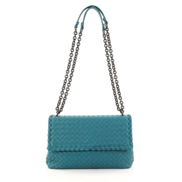 Bottega Veneta Olimpia Crossbody Bag Intrecciato Nappa Small Green 2857101