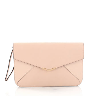 Fendi 2Jours Clutch Leather Large Pink 2858103