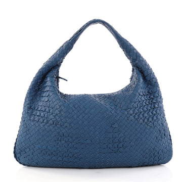 Bottega Veneta Miniode Hobo Intrecciato Nappa Large Blue 2858110