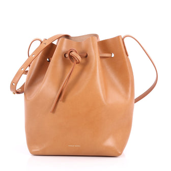 Mansur Gavriel Bucket Bag Leather Large Brown 2859102