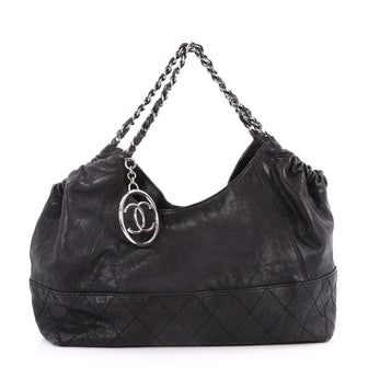 Chanel Baby Coco Cabas Quilted Leather Medium Black 2860004