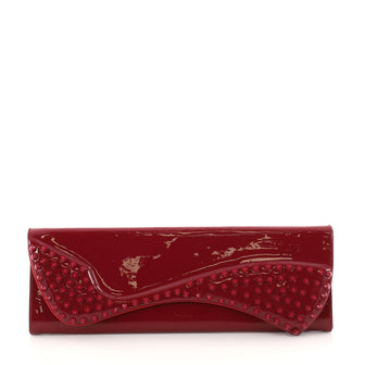 Christian Louboutin Pigalle Clutch Spiked Patent Red 2861203