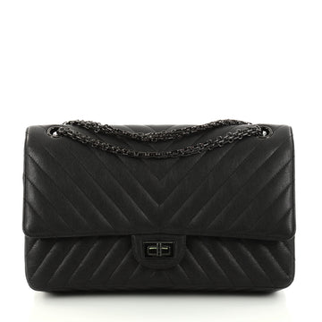 Chanel So Black Reissue 2.55 Handbag Chevron Sheepskin 2862503