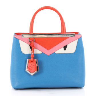 Fendi 2Jours Monster Handbag Calfskin Petite Blue 2865102