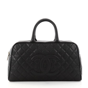 Chanel Timeless CC Bowler Bag Quilted Caviar Large Black 2865803
