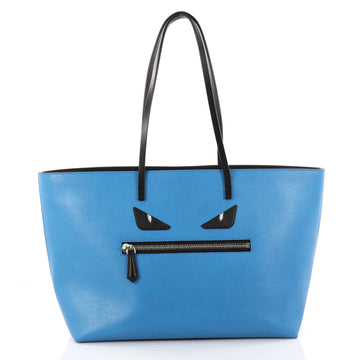 Fendi Monster Roll Tote Leather Medium Blue 2866301