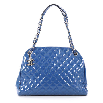 Chanel Just Mademoiselle Handbag Quilted Patent Large 2866402