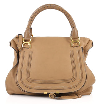  Chloe Marcie Shoulder Bag Leather Large Brown 2866701