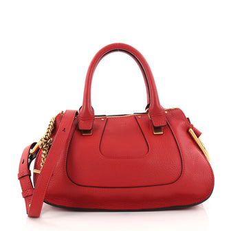 Chloe Hayley Satchel Leather Small Red 2866903