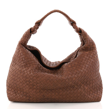 Bottega Veneta Sloane Hobo Intrecciato Nappa Medium Brown 2867502