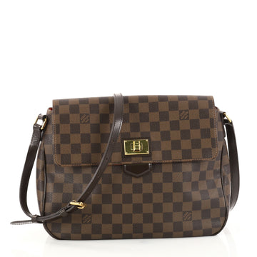Louis Vuitton Bergamo Handbag Damier MM Brown 2867902