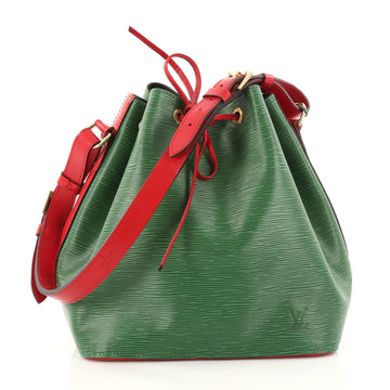 Louis Vuitton Bicolor Petit Noe Handbag Epi Leather Green 2868501