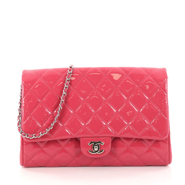 Chanel Clutch with Chain Quilted Patent Pink 2868701
