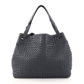 Bottega Veneta Bella Tote Intrecciato Nappa Large Blue 2869305