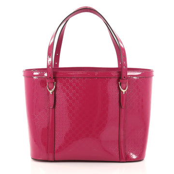 Gucci Nice Tote Patent Microguccissima Leather Small Pink 2869403