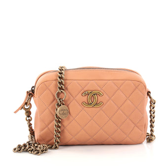 Chanel CC Crown Camera Bag Quilted Calfskin Small Pink 2870401