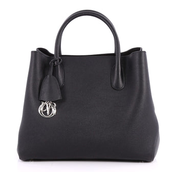 Christian Dior Open Bar Bag Leather Large Black 2871702