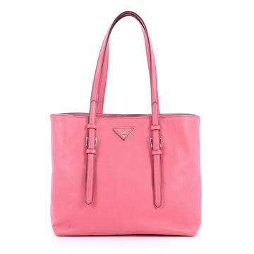 Prada Belted Soft Tote Saffiano Leather Medium Pink 2874102