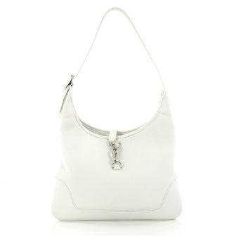 Hermes Trim Handbag Clemence 31 White 2874504