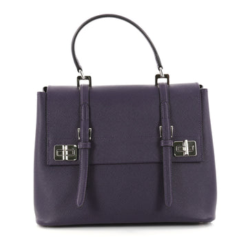 Prada Half Flap Double Turn Lock Satchel Saffiano 2877002