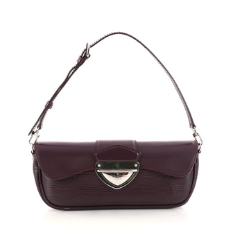 Louis Vuitton Montaigne Clutch Epi Leather Purple 2877005