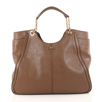 Salvatore Ferragamo Betulla Chain Tote Leather Large 2877701