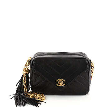 Chanel Vintage Front Pocket Camera Bag Chevron Lambskin 2877901