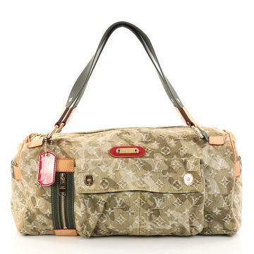 Louis Vuitton Lys Handbag Denim Monogramouflage Green 2879403