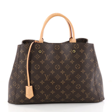 Louis Vuitton Montaigne Handbag Monogram Canvas GM Brown 2879701