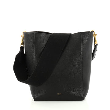 Celine Sangle Seau Handbag Goatskin Small Black 2879801