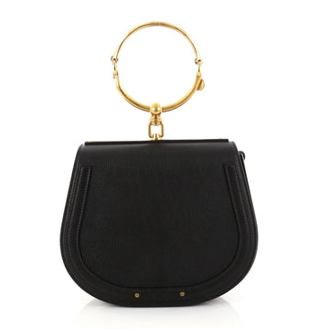 Chloe Nile Crossbody Bag Leather Medium Black 2881901
