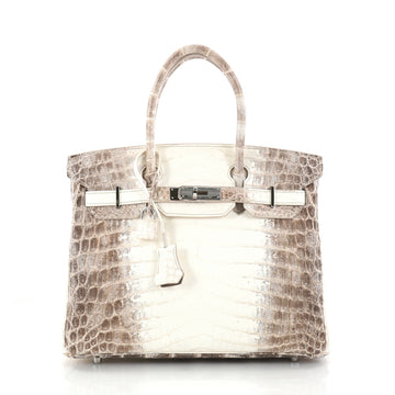 Hermes Birkin Handbag Himalayan Niloticus Crocodile with Neutral 2882312