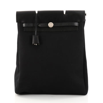 Hermes Herbag Backpack Toile Black 2883701