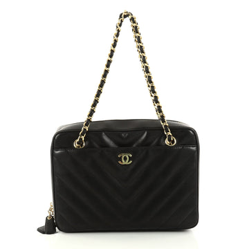 Chanel Vintage Pocket Camera Bag Chevron Lambskin Medium 2884101