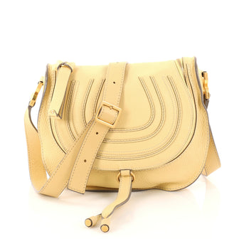 Chloe Marcie Zip Crossbody Bag Leather Medium Yellow 2884202