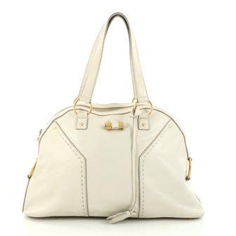 Saint Laurent Muse Shoulder Bag Leather Large White 2884501