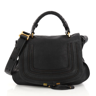 Chloe Marcie Messenger Bag Leather Medium Black 2884901