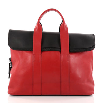 3.1 Phillip Lim 31 Hour Fold-Over Tote Leather Red 2886101