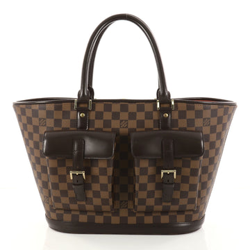 Louis Vuitton Manosque Handbag Damier GM Brown 2887502