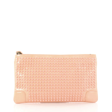 Christian Louboutin Loubiposh Clutch Spiked Patent Pink 2887803