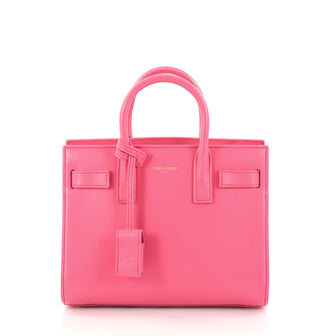 Saint Laurent Sac de Jour Handbag Leather Baby Pink 2888703
