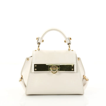 Salvatore Ferragamo Sofia Satchel Smooth Leather Micro white 2888904