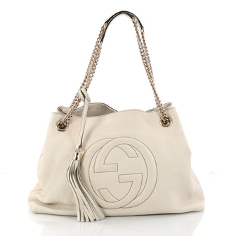 Gucci Soho Shoulder Bag Leather Medium White 2889101