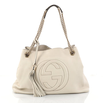 Gucci Soho Shoulder Bag Leather Medium White 2889101